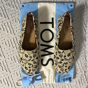 TOMS Scarpe Donna 8,5W Alpargata Espadrillas Tela Floreale Comode Piatte con Sacchetto Antipolvere - Foto 1 di 10
