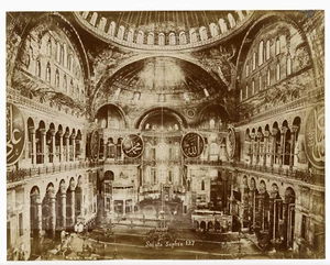 Constantinople: Sainte-Sophie par Pascal Sebah -Tirage albuminé c. 1890 - Picture 1 of 2