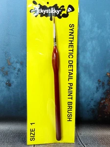 IckySticky Australia, synthetic hobby paint detail round tip paint brush Size 1 - Imagen 1 de 2