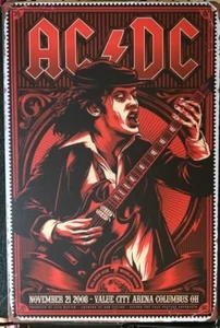ACDC Rustic Look Vintage Tin Metal Sign Man Cave, Shed-Garage & Bar Sign - Picture 1 of 2