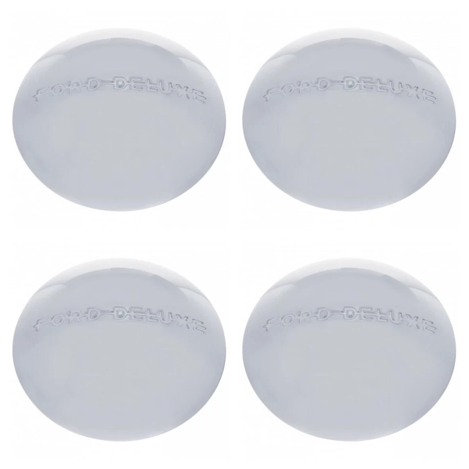 NUEVO 1940 FORD Deluxe Coche de Pasajeros Perro Plato Centro Grasa Tapa Juego de 4 Foto 1 de 2