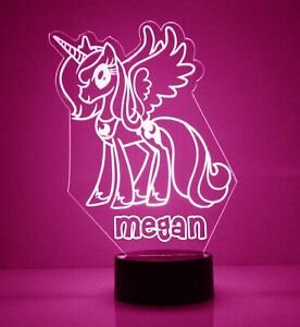 My Little Pony Personalized FREE Pony LED Night Light Lamp with Remote Control 