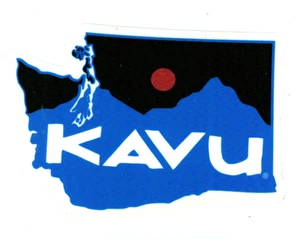 KAVU CLOTHING BACKPACKS BAGS HATS GEAR LOGO WASHINGTON STATE STICKER DECAL, NEW! - Picture 1 of 3