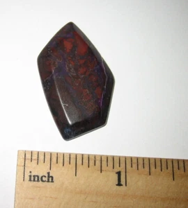 CABUJÓN DE SUGILITA PULIDA CAÍDA DE 1,25" CON PIEDRA JASPE ROJA ASÍ. África 5,4 g *A5 - Imagen 1 de 11