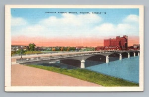 Douglas Avenue Bridge Wichita Kansas Postcard - Picture 1 of 2