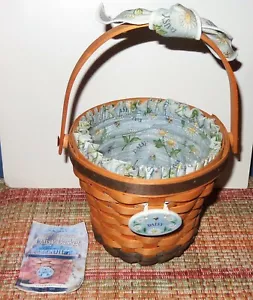 Longaberger 1999 May Serie Daisy Korb Schaukelgriff mit Liner Protector Anbinden - Bild 1 von 5