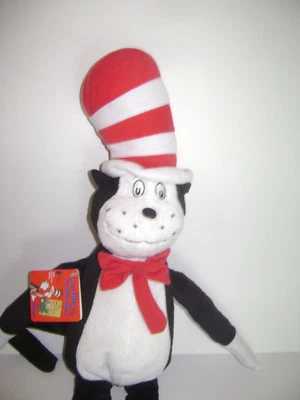 KOHL'S CARES FOR KIDS DR. SEUSS GATO EN EL SOMBRERO PELUCHE 22" RELLENO NEGRO BLANCO ROJO Foto 1 de 4