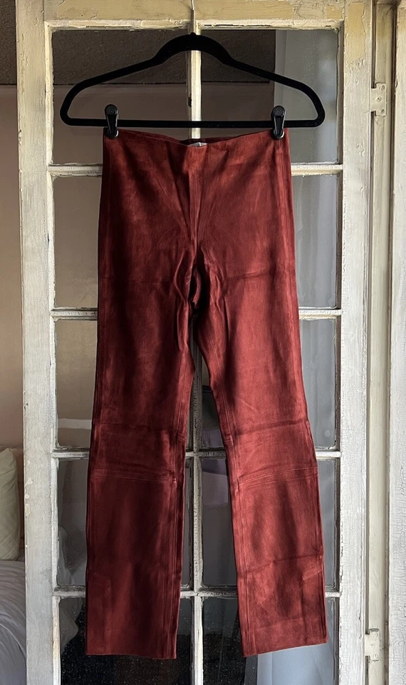 Leggings Vince de gamuza roja ladrillo Foto 1 de 4