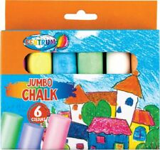 Coloured Chalks or White Chalks Pavement Kids School Outdoor Games Assorted Pack