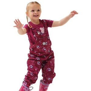 Peppa Pig Regatta Toddler Kids Girls Dungarees Waterproof Rain Trousers RRP £45 - Picture 1 of 6