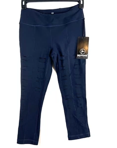 90 Degree Reflex Women's MEDIUM STORMY NIGHT Blue Vented Slash Leggings CS67430 - Picture 1 of 6