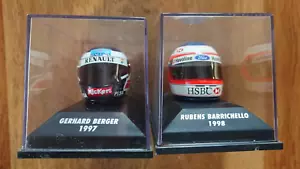 Minichamps 1:8 F1 Rennfahrer Crashhelme Rubens Barrichello Gerhard Berger - Bild 1 von 6