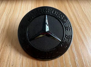 Glossy Black Mercedes-Benz A B CLA GLA CLS Flat Bumper Badge Genuine A2188170116 - Picture 1 of 6