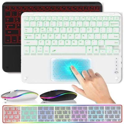 Beleuchtet QWERTZ Touchpad Tastatur Maus Für Blackview Tab 16 15 13 12 11 10 Pro - Bild 1 von 4