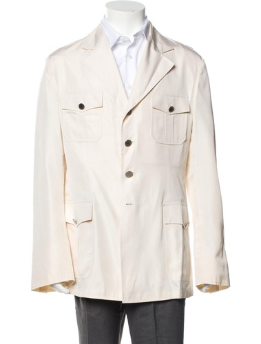 Blazer uomo PRADA 283636 seta avorio taglia XL IT52