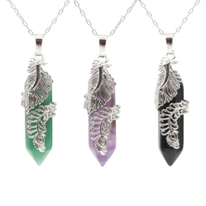 Collar colgante ajustable de piedras preciosas naturales de 3 piezas para hombre mujer - Imagen 1 de 40