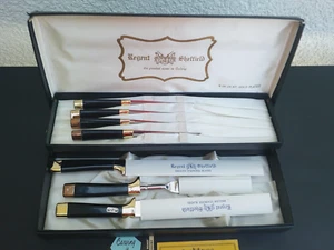 VTG REGENT SHEFFIELD English Cutlery 7 Pc Stainless Steele Serving & Knife Set - Picture 1 of 3