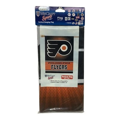 NHL Philadelphia Flyers 27" x 37" Vertical Hanging Logo Flag Wincraft Sports NEW - Image 1 of 3