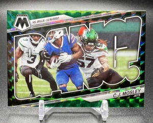 2023 Panini Mosaic C.J. MOSLEY Bang! Insert Green Mosaic Prizm #B-CJ Bills - Picture 1 of 2