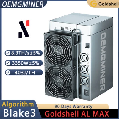 Goldshell AL MAX Crypto Miner Powerful 8.3Th/s 3350W Power for ALPH Coins Aleph - Image 1 of 4