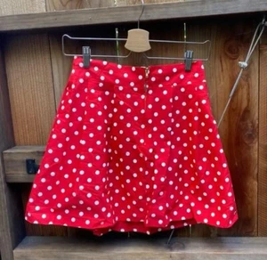 Windsor Red & White Polka Dot Mini Skirt/Skort Size M - Picture 1 of 5