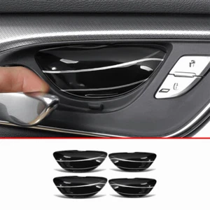 For Cadillac CT5 CT4 ATS XTS Glossy Black Lock Inner Door Bowl Sticker Trim 4pcs - Picture 1 of 3