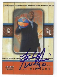 FRANK WILLIAMS NEW YORK KNICKS SIGNED FLEER GENUINE ROOKIE CARD CHICAGO BULLS - Picture 1 of 1