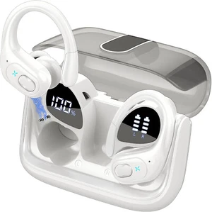 White Wireless Earbuds 5.3 Bluetooth Headphones IPX7 ENC Noise Cancelling Mic - Picture 1 of 5