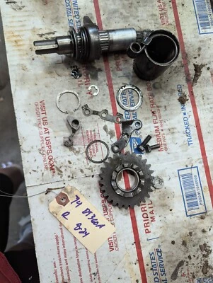 1974 Yamaha DT360A  kickstarter shaft assembly with shim R - Image 1 of 4