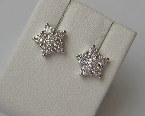 Sternen ♦️♦️ Brillant Ohrringe 10Kt Gold Ohrstecker mit Diamanten Diamond ♦️7815 - Bild 1 von 12