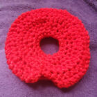 crochet snake doughnut, hide, home, den large in red