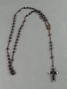 Vintage Katholisch Christlich Rosenkranz Perlen Kreuz Religiös Jesus Am Kreuz - Bild 1 von 7