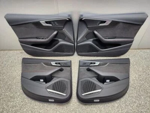 2018 Audi S4 B9 Interior Door Trim Panel Set Carbon Fiber Suede Used OEM A4 - Picture 1 of 11