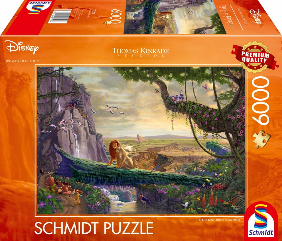 6000 Teile Schmidt Spiele Puzzle Thomas Kinkade Disney The Lion King​ 57396