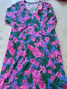 Vestido de Algodón Lilly Pulitzer Tessa Talla Pequeña Cerise, Rosa Safari Puesta de Sol, Nuevo con Etiquetas - Imagen 1 de 2