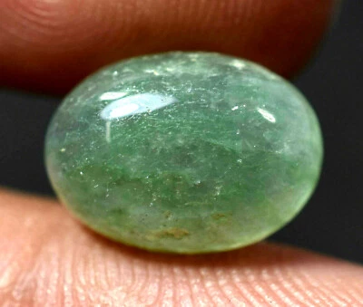 Rarest Cabochon 6.00 Ct Natural Green Aventurine Quartz Semi-Precious Gemstone - Image 1 of 4