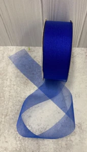 1 rollo Wondershop azul brillante cinta transparente 1,5" x 45' envoltura de regalo arcos coronas - Imagen 1 de 2