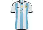 adidas Argentina 23/23 Messi Home Replica Jersey White/Light Blue Sz small