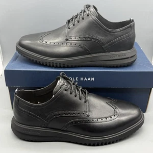 Cole Haan Grand Plus Budapester Oxford Herren 8,5 W Weite schwarz elegante Schuhe C36939 neu mit Karton - Bild 1 von 14