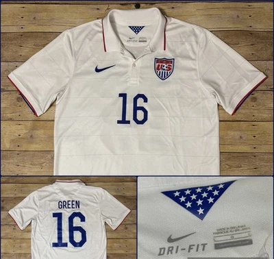 Nike Auténtica USA USMNT 2014 Camiseta local Julian Verde Rara Camiseta de fútbol Grande Foto 1 de 4
