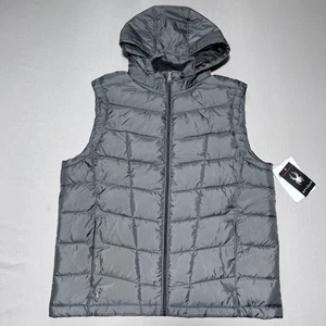 Spyder Pelmo Puffer ThermaWEB Vest Mens XL Gray Hooded Don Julio Quilted - Picture 1 of 16