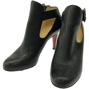Christian Louboutin Short Boots Bootie Shoes EU 36 US 6 Black Authentic - Picture 1 of 24