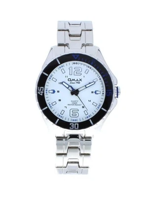OMAX Hombre Analógico Cuarzo Informal Reloj Clásico Vestido Esfera Blanca Impermeable Redondo 42 Foto 1 de 2