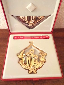 Georg Jensen 1999 Weihnachtskerzen Ornament, vergoldet - Bild 1 von 3