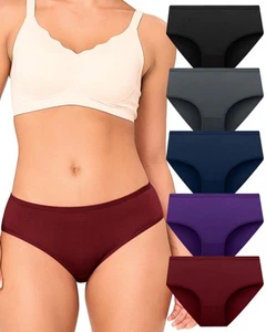 Womens Underwear Breathable Moisture-Wicking Briefs Hipster Ladies Panties, 5... - Picture 1 of 6
