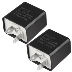 LED Compatible 2 Pin Motorcycle Flasher Relay with Adjustable Flash Rate - Picture 1 of 11