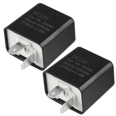 LED Compatible 2 Pin Motorcycle Flasher Relay with Adjustable Flash Rate - Image 1 of 4