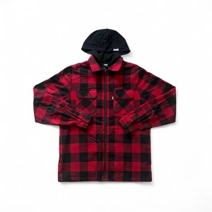 Vintage Y2K DGK Flannel Hoodie Skater Graphic Embroidered Men’s Size Small - Picture 1 of 6