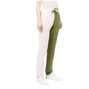 NEW La Detresse Lovers Two-Tone Joggers Pink & Olive Trackpants Women's Small - Picture 1 of 6