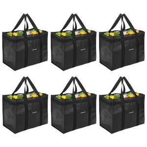 Heavy Duty Reusable Grocery Bags, Large Collapsible Tote Bag Holds 100 LBS, E... - Picture 1 of 9